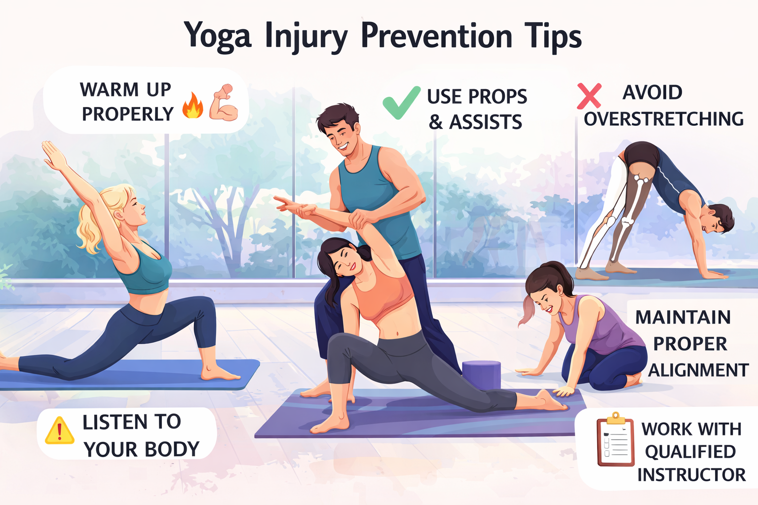 Ինչպես խուսափել վնասվածքներից յոգայի ընթացքում